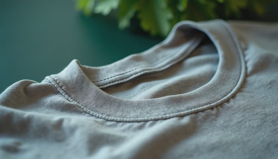 Close-up of durable stitching and fabric on long-lasting kids t-shirt