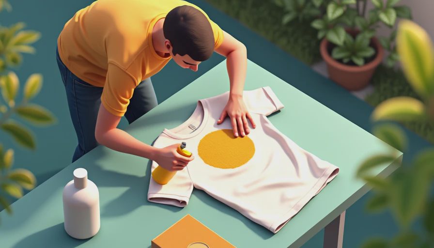 Illustration for how to get stains out of white clothes