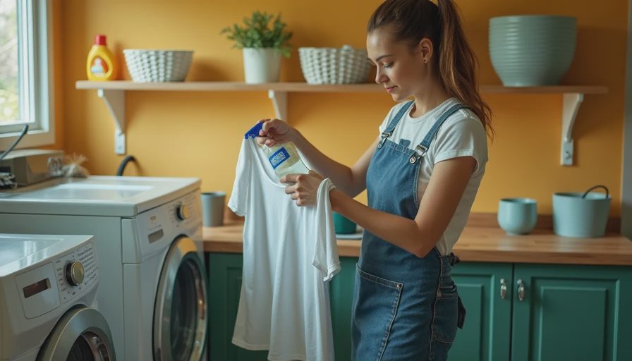 Visual context for laundry stain remover