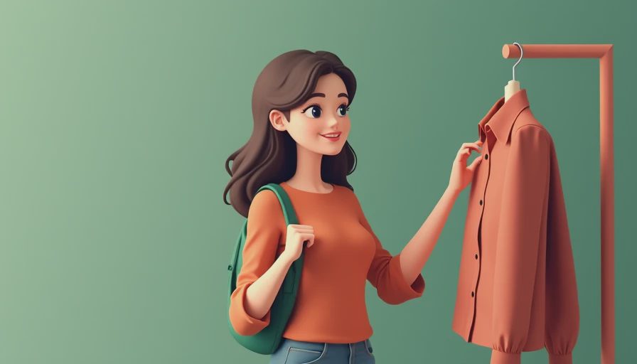 Illustration for back to school clothes