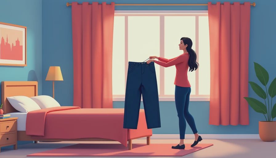 Visual context for school pants