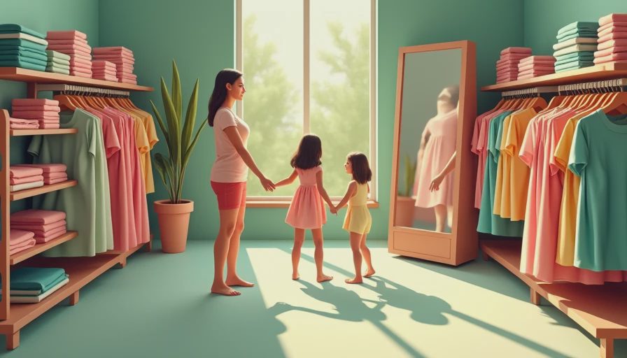 Visual context for girls dresses