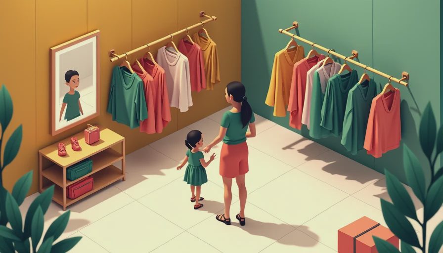 Visual context for kids designer clothes