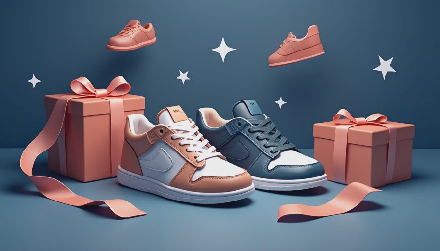 Visual context for kids designer shoes